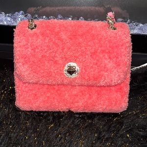 Pink Faux Fur Kate Spade bag